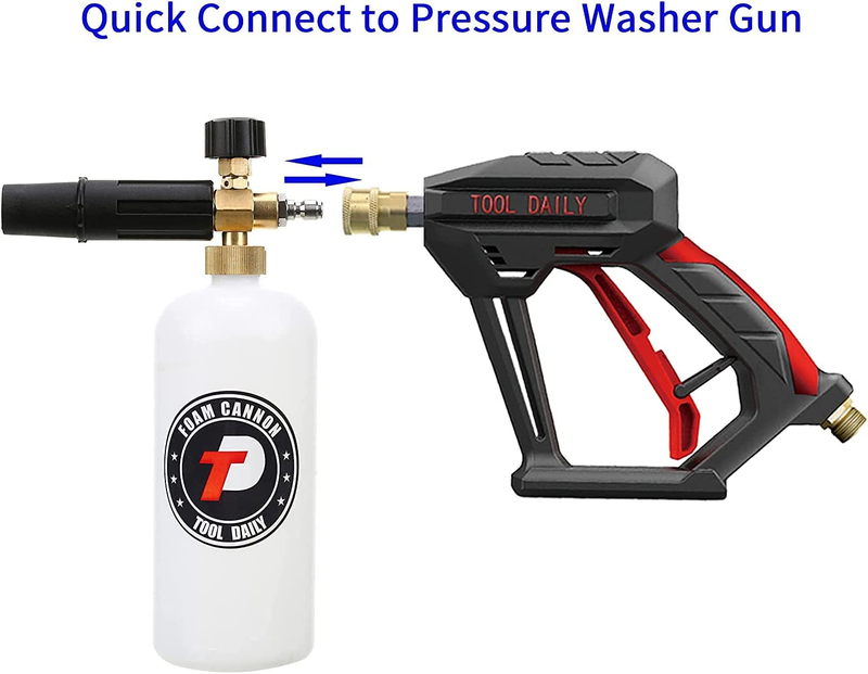 High Pressure Power Washer Gun + Foam Cannon Soap Sprayer Set for Car Wash