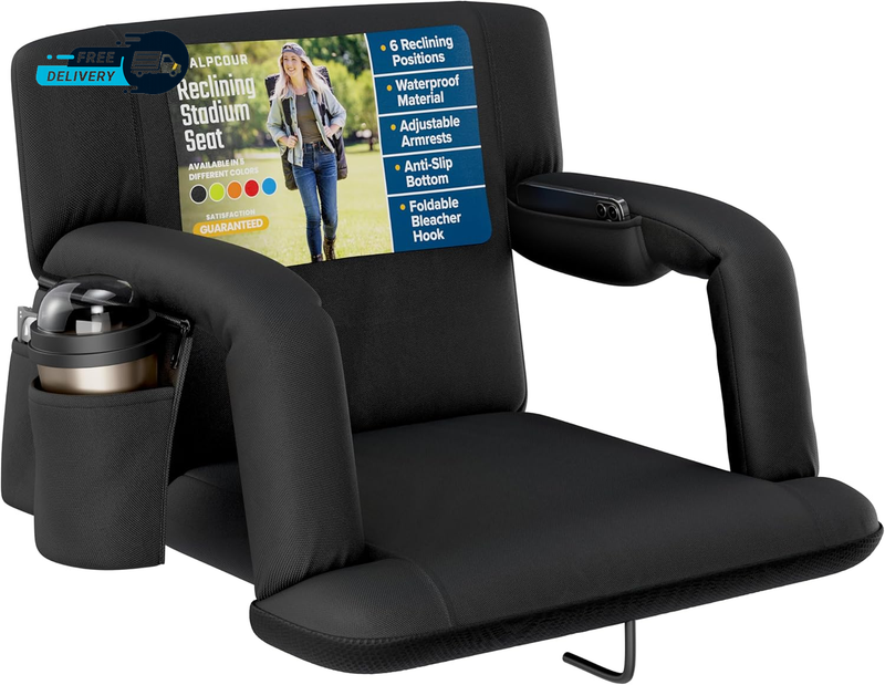 Stadium Seats with Back Support for Bleachers Wide Bleacher Chairs with Thick 