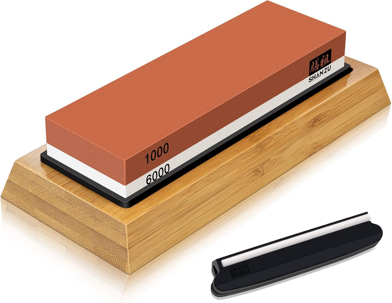 Whetstone Knife Sharpening Stone, Premium 2-Sided Whetstone Sharpener 1000/6000
