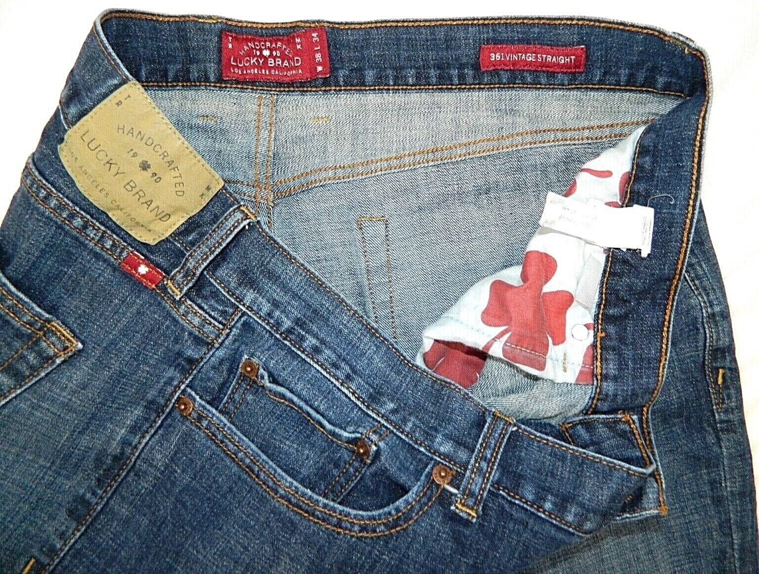 Vintage Lucky Brand 361 Vintage Straight Denim Blue Jeans Vintage Lucky Brand 361 Vintage Straight Denim Blue Jeans