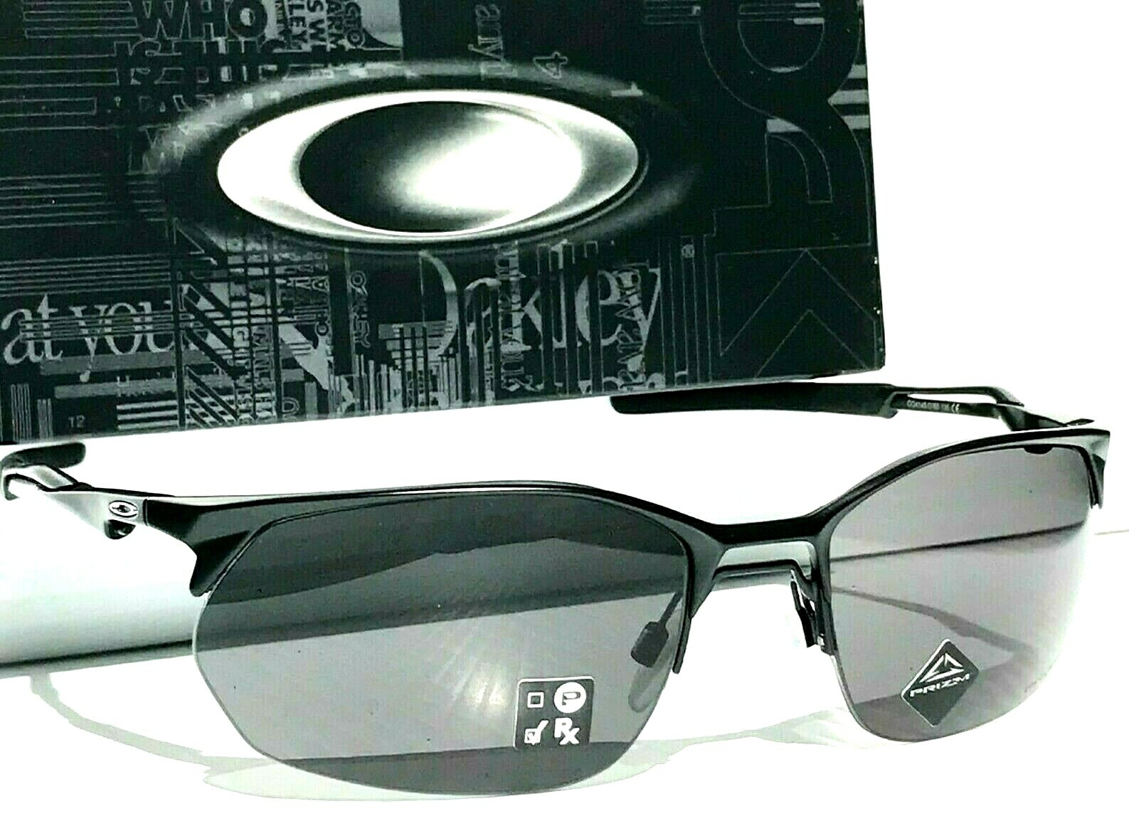 NEW Oakley WIRE TAP 2.0 Satin Black Alloy BLACKOUT PRIZM