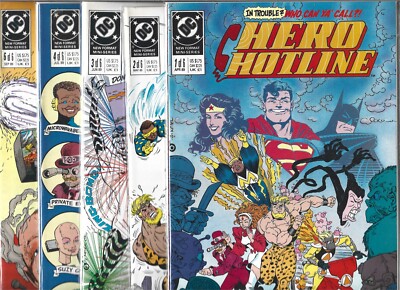 HERO HOTLINE NEAR SET / LOT OF 5 - #1 #2 #3 #4 #6 (NM-) COPPER AGE DC COMICS