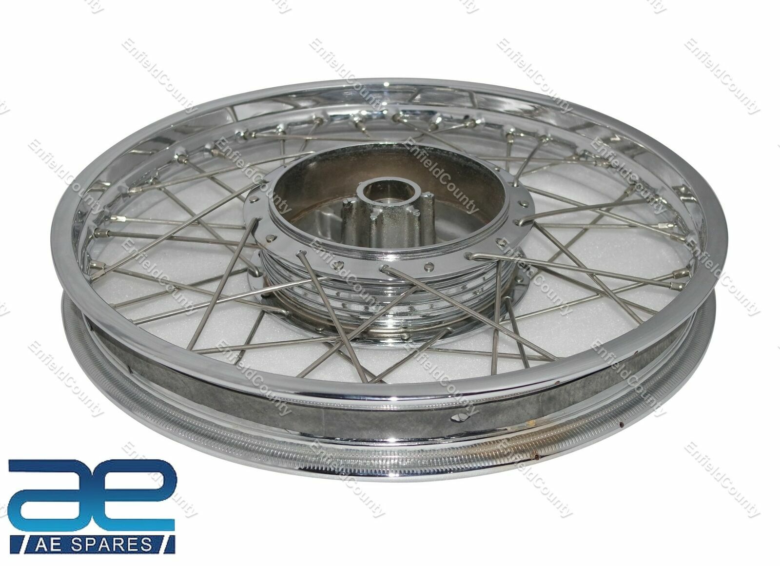 For Royal Enfield Classic 350 500 19" Front Wheel Rim Chrome With Hub & 40 SS Spokes  