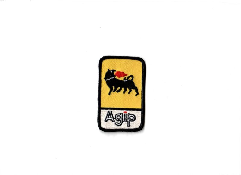Vintage Agip Oils Cloth Patch Badge Motorcycle Auto Racing Original