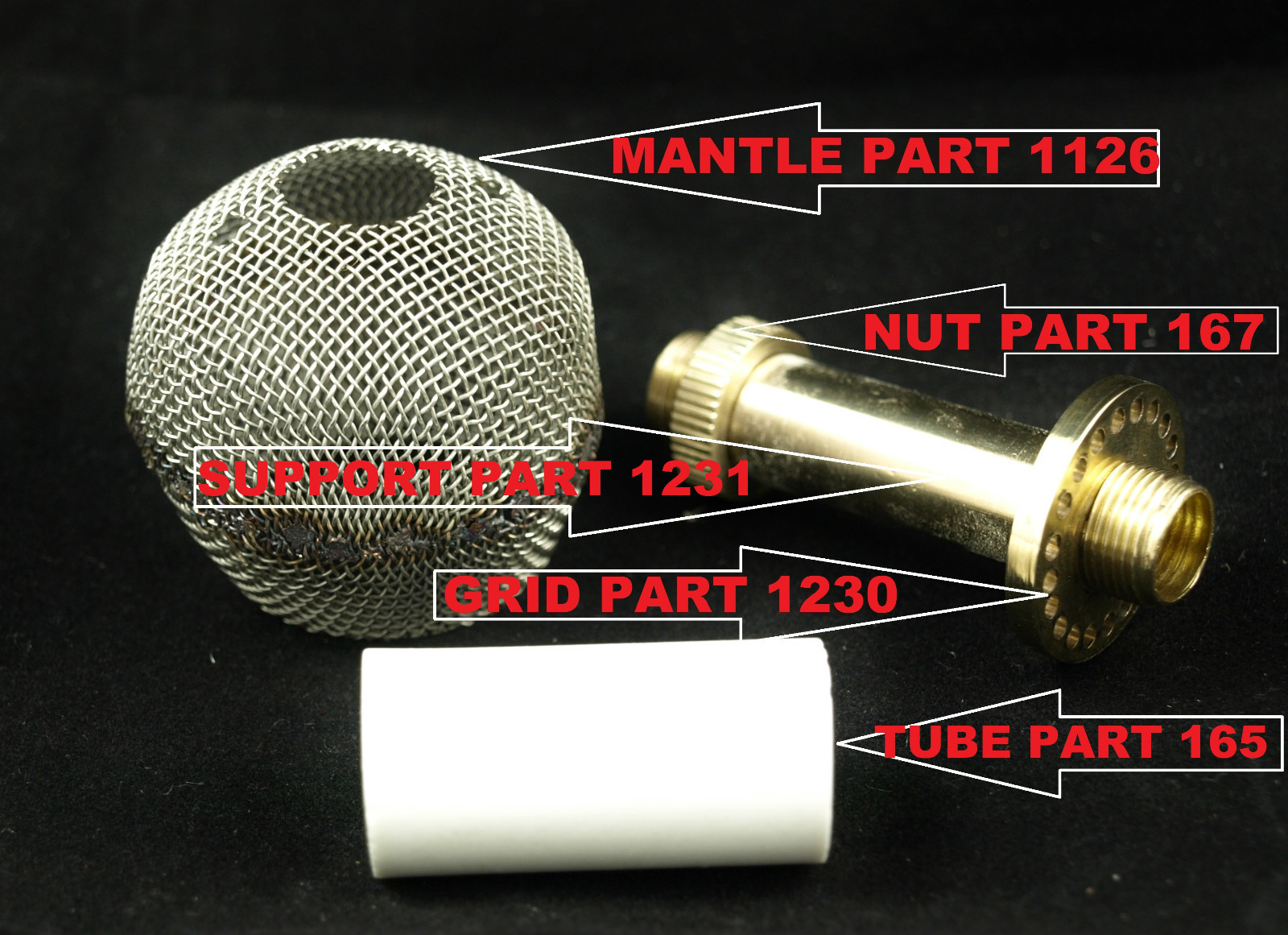 TILLEY LAMP RADIATOR PARTS TILLEY HEATER PARTS WIRE MANTLE SP4 PARTS