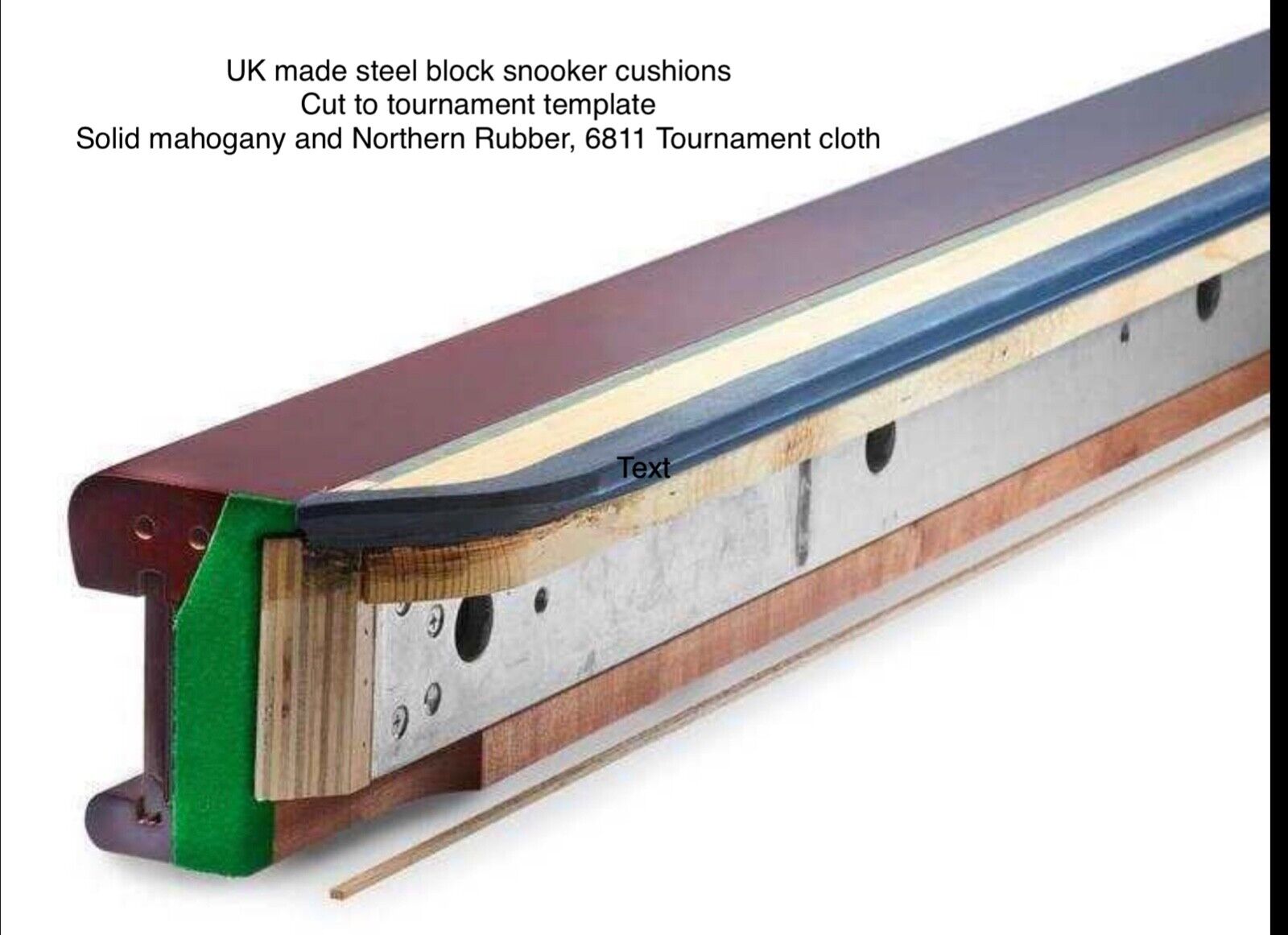 UK made Professional snooker table steel blockcushions