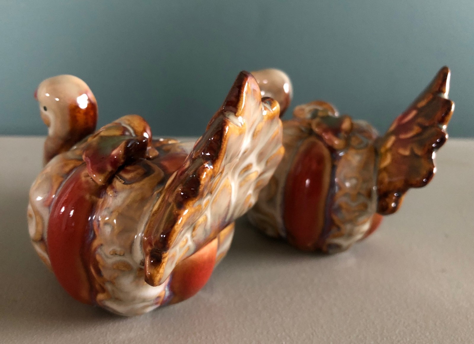 Turkey Salt Pepper Shakers Set Thanksgiving Holiday Decor Fall Animal Bird