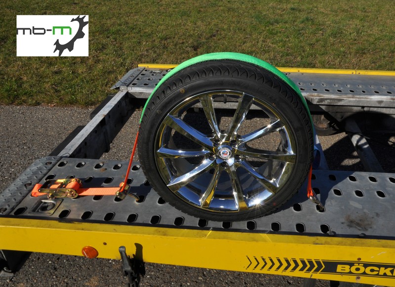 4stk Radsicherung, Autotransportgurt, Car-Lashing, Zurrgurt Autotransport
