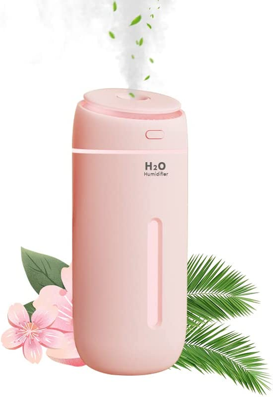 Car Mini Humidifier Home 400Ml Small Cool Mist Air Humidifier with 7 Color LED N