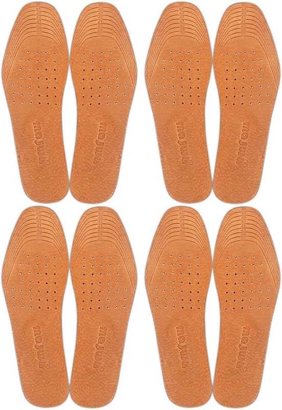 Magic Absorbent Ultra Thin Pigskin Leather Insoles for Stinky Feet-Foot and Shoe Odor Inserts for Women and Men'S Shoes-Cinnamon Inserts and Flats for Sweaty Feet and Hyperhidrosis (4)
