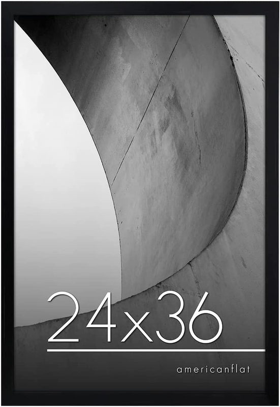 24X36 Poster Frame in Black - Thin Border Photo Frame with P
