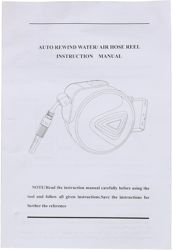 8MILELAKE Retractable Auto Rewind Air Hose Reel Wall Mount Tool Air Compressor 3