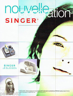 PUBLICITE ADVERTISING 026  2004  Singer machine à coudre aspirateur centrale vap