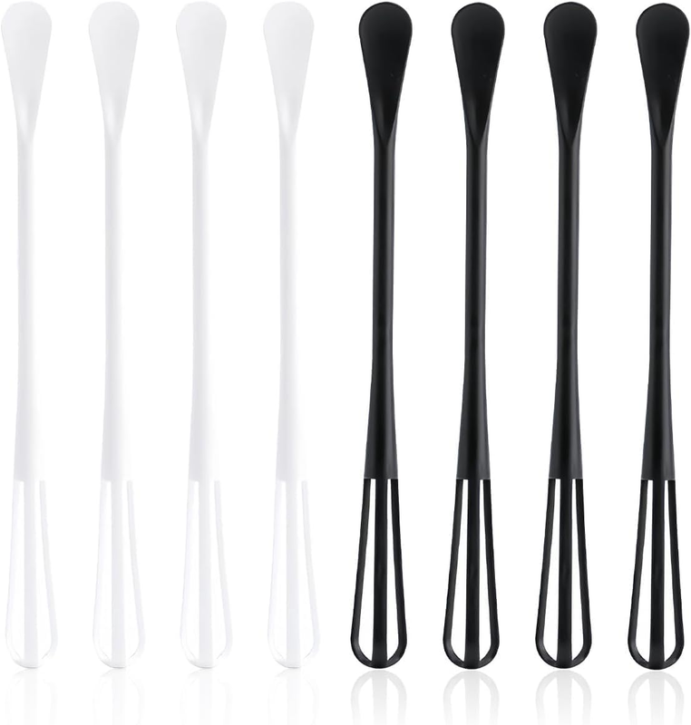 8 PCS Multifunctional Mini Whisk Mini Spoon Small Whisks 2 in 1 Whisk Utensil Mi