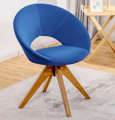 Retro Swivel Armchair Velvet Dining Chair Office Accent Vanity