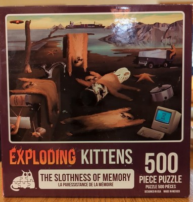 Exploding Kittens Puzzle The Slothness of Memory 500 piece NEW 