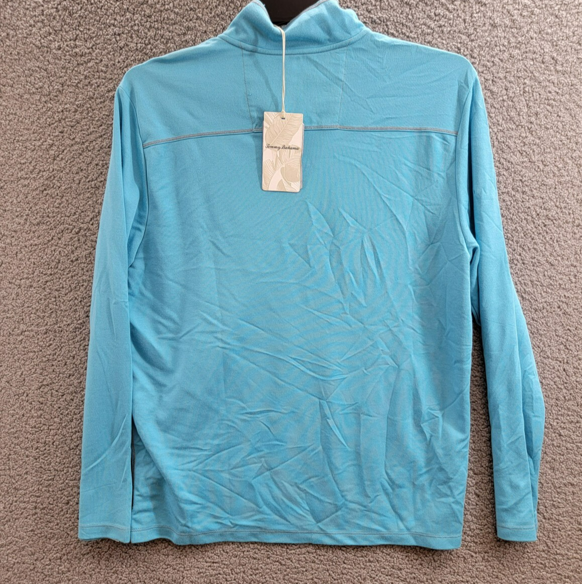 Tommy Bahama Kohala Peak Classic-Fit Quarter-Zip Sweater Men's M Teal Pullover - Picture 11 of 17
