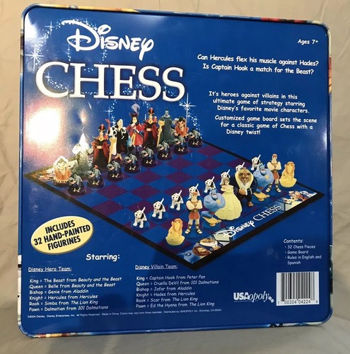 Complete Disney Chess Game Collector's Edition in Metal Tin