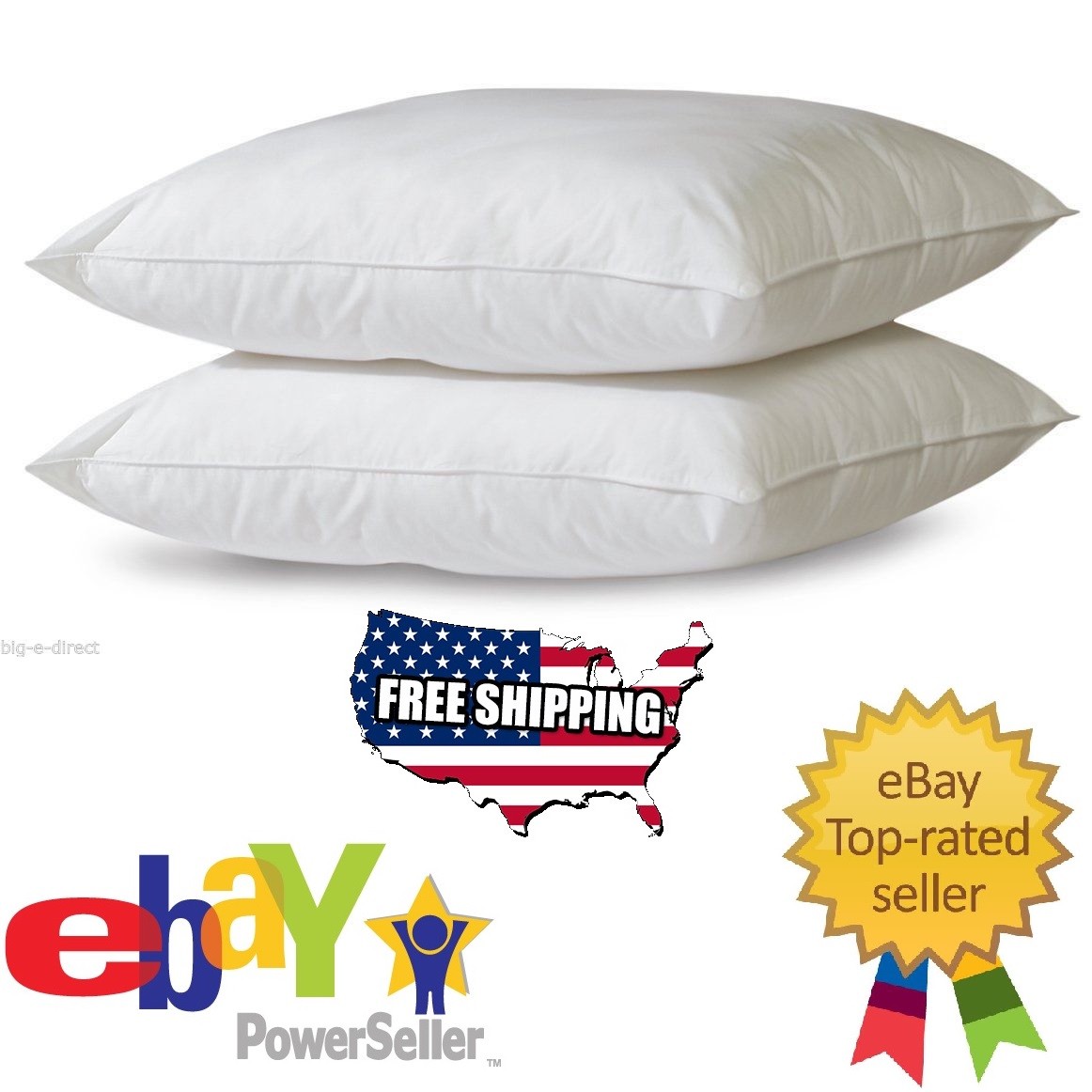 2 Serta Perfect Sleeper Queen Size Bed Pillows