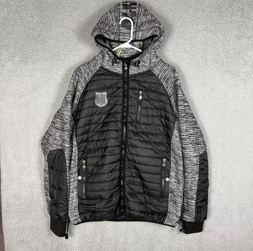 Gorilla Wear Mens XL Puffer Knit Full Zip Jacket Hooded