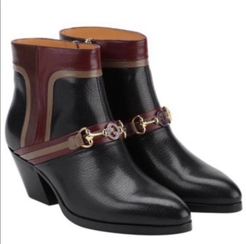 Gucci Horsebit Interlocking G leather ankle boots Size 36 | eBay