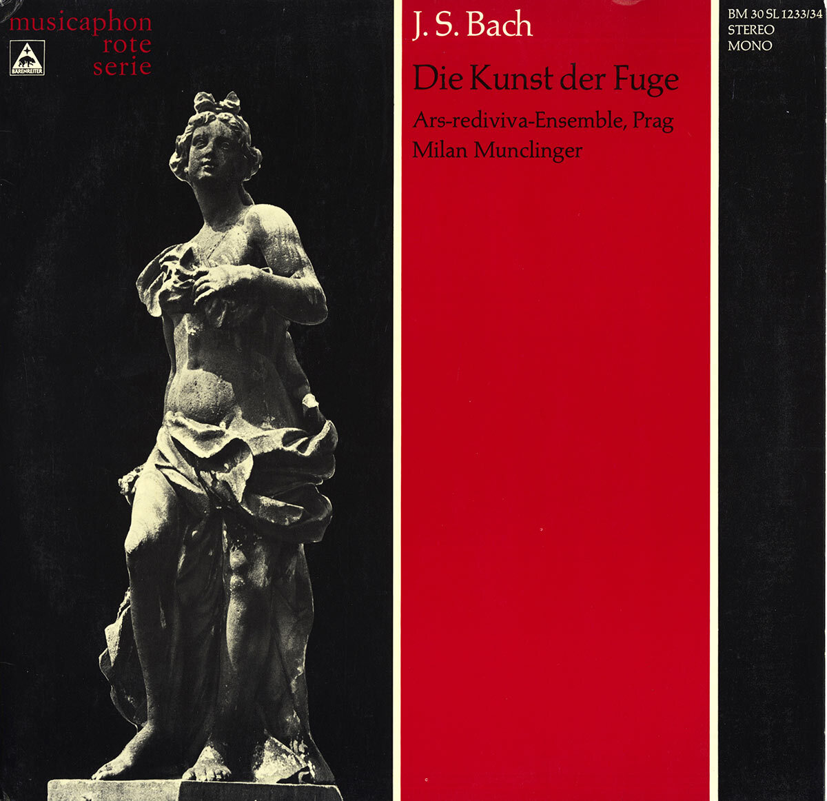 2LP BACH Die Kunst der Fuge MUNCLINGER Ars Rediviva MUSICAPHON
