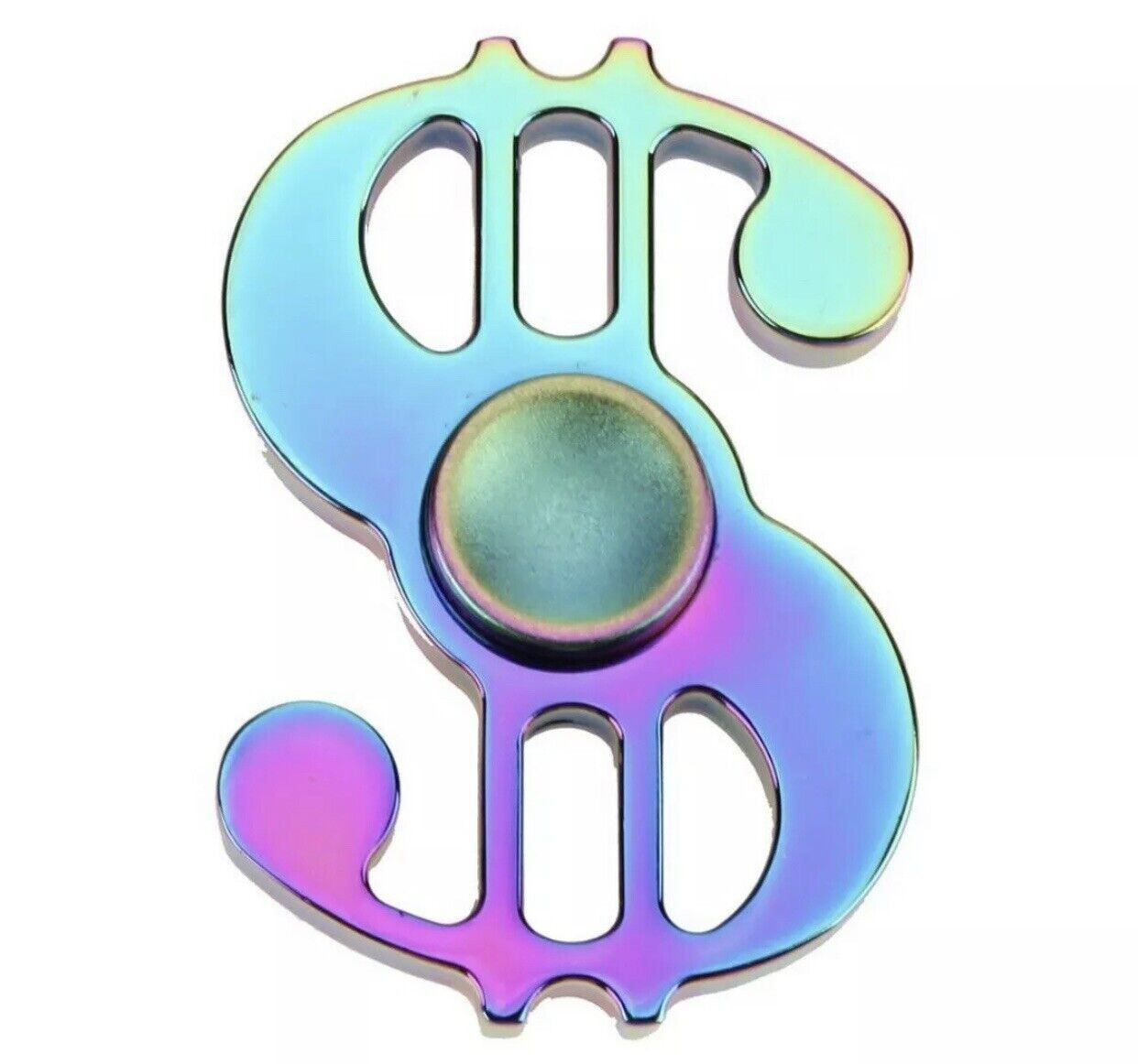 Ninja Rainbow Dollar Sign Fidget Spinner - Metal Anxiety