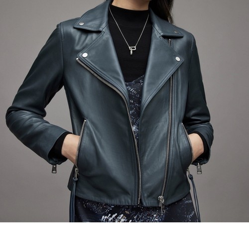 ジャケット・アウター AllSaints Lorel leather jacket All Saints Long Leather Jacket (XS/0) – Revival