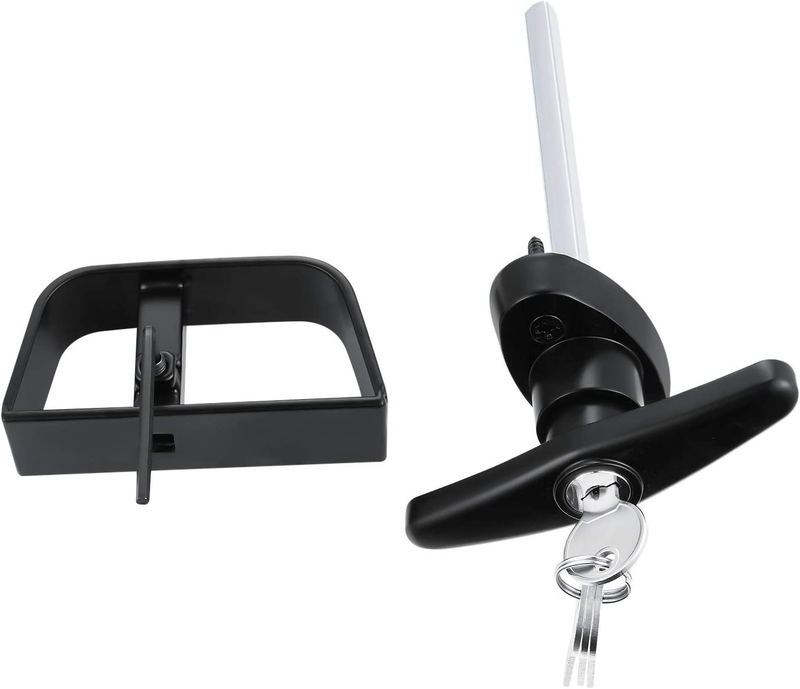 Shed Door Latch T-Handle Lock Kit With 5 Keys, Set 4½" And 5½" Stem