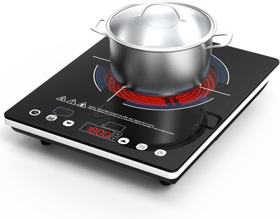 Electric Cooktop 110V,Single Burner Electric Stove Infrared Cooktop Hot Plate 18