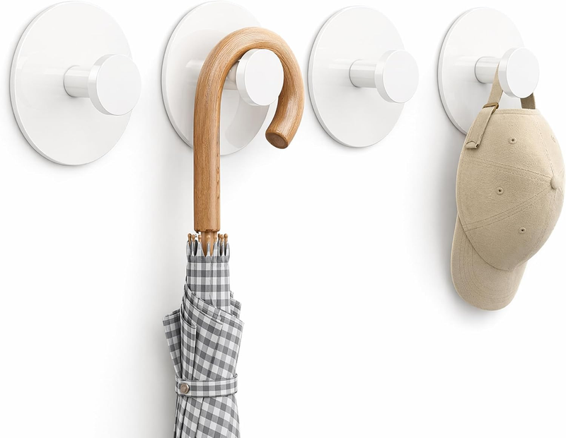 Adhesive Wall Hook, Stainless Heavy Duty Hanger Max 12 Lb,Extra Strong Sticky Co