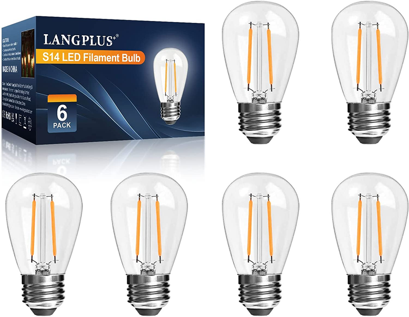 Outdoor String Lights LED Replacement Bulbs E26 Bulbs for Patio  Pack of 6
