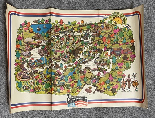 Rare Vintage Opryland Theme Park Souvenir Map | eBay