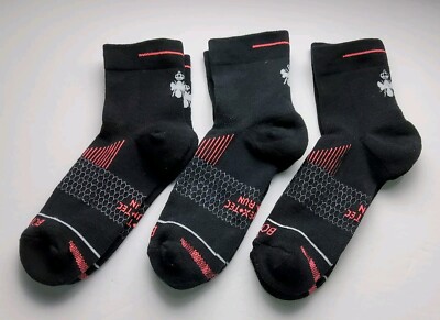 Bombas Hex-Tec Run Merino Wool Athletic Quarter Socks Lot Of 3 Pairs Size M