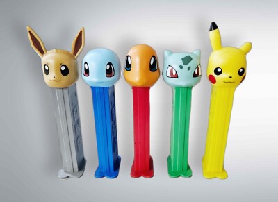 Eprosmin Pez Candy- Pokémon Dispenser Lot + Freebies