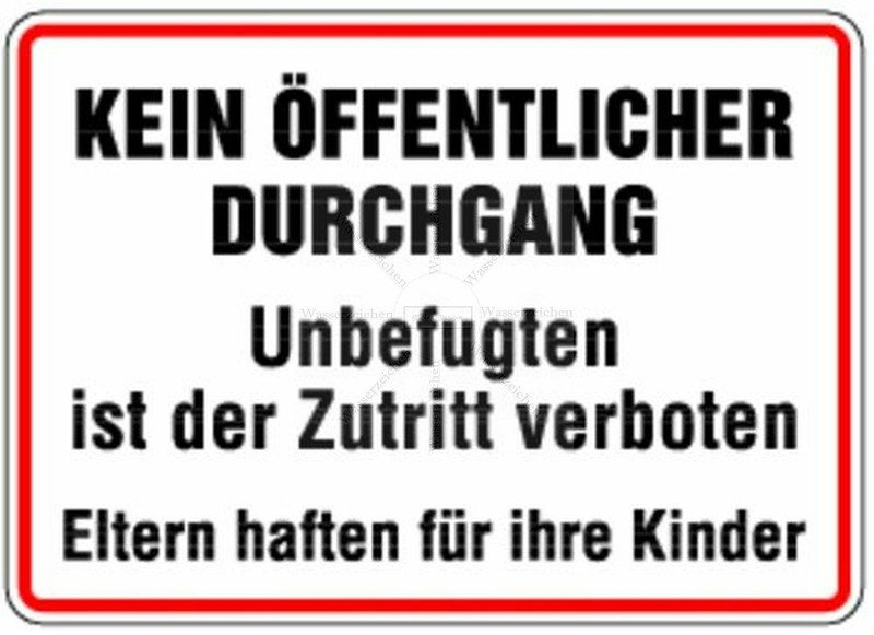 30cm Auto-Aufkleber Sticker Kein ï¿½Ffentlicher Druchgang Eltern Haften Kinder 192