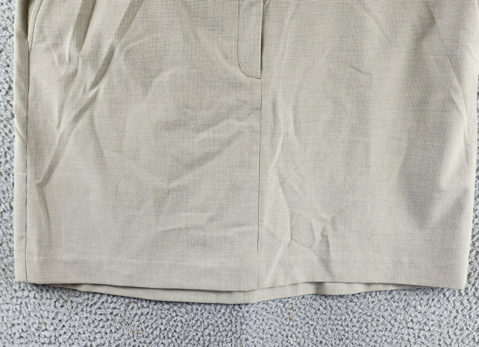 DKNY Zip-Front Slant-Pocket Mini Skirt Women's 16 Light Fatigue/White Hook & Bar - Picture 3 of 13