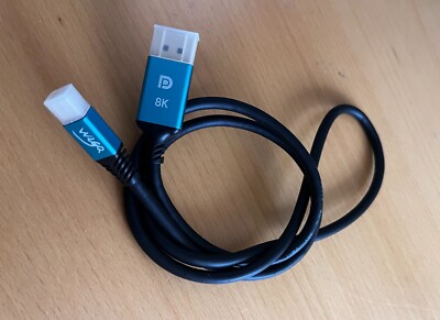 WLGQ Mini DisplayPort to DisplayPort v1.4 Cable 8K @ 60Hz, 4k @ 120Hz 1m