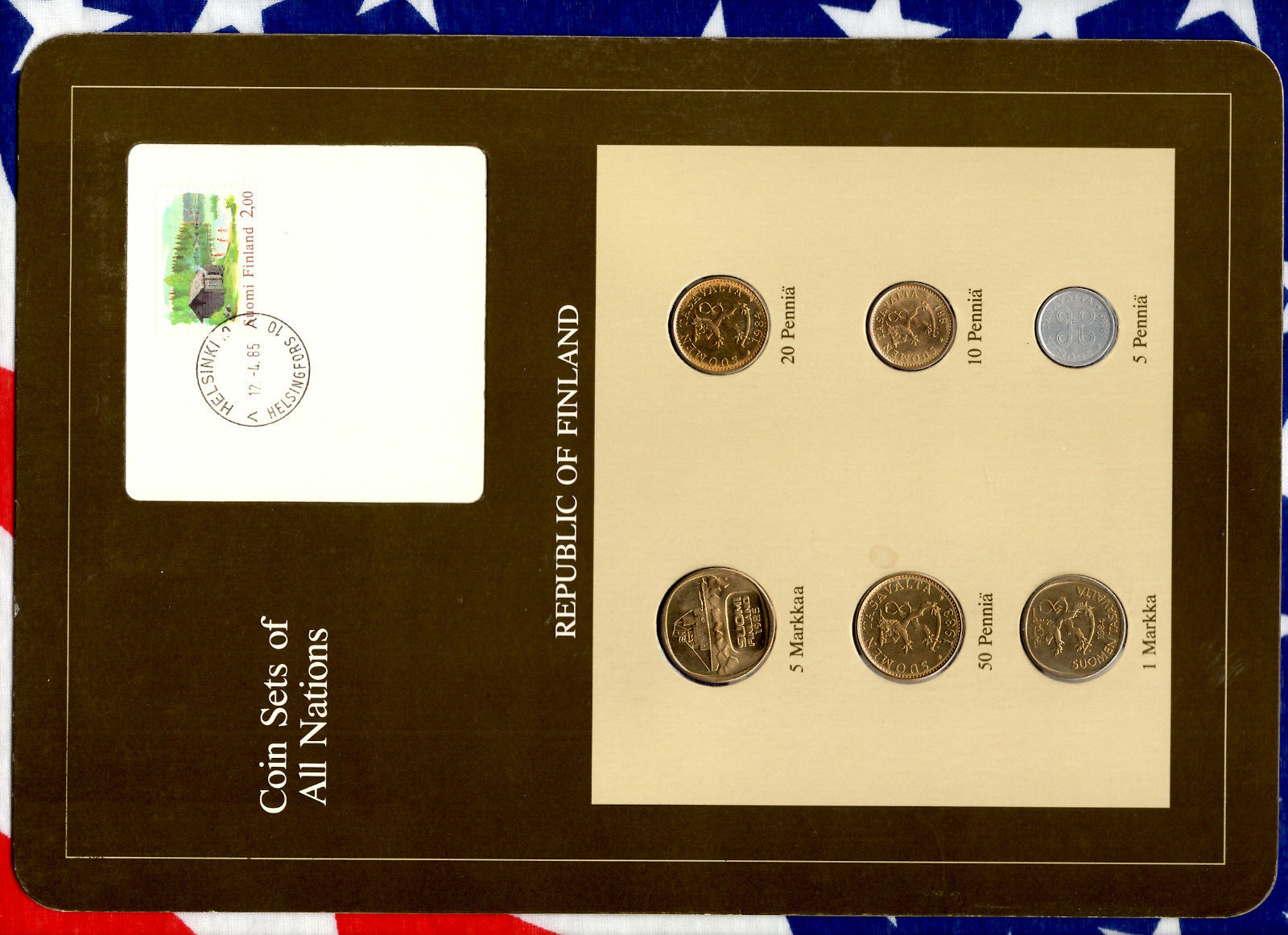Coin Sets of All Nations Finland 1981-1985 UNC 5 Markkaa