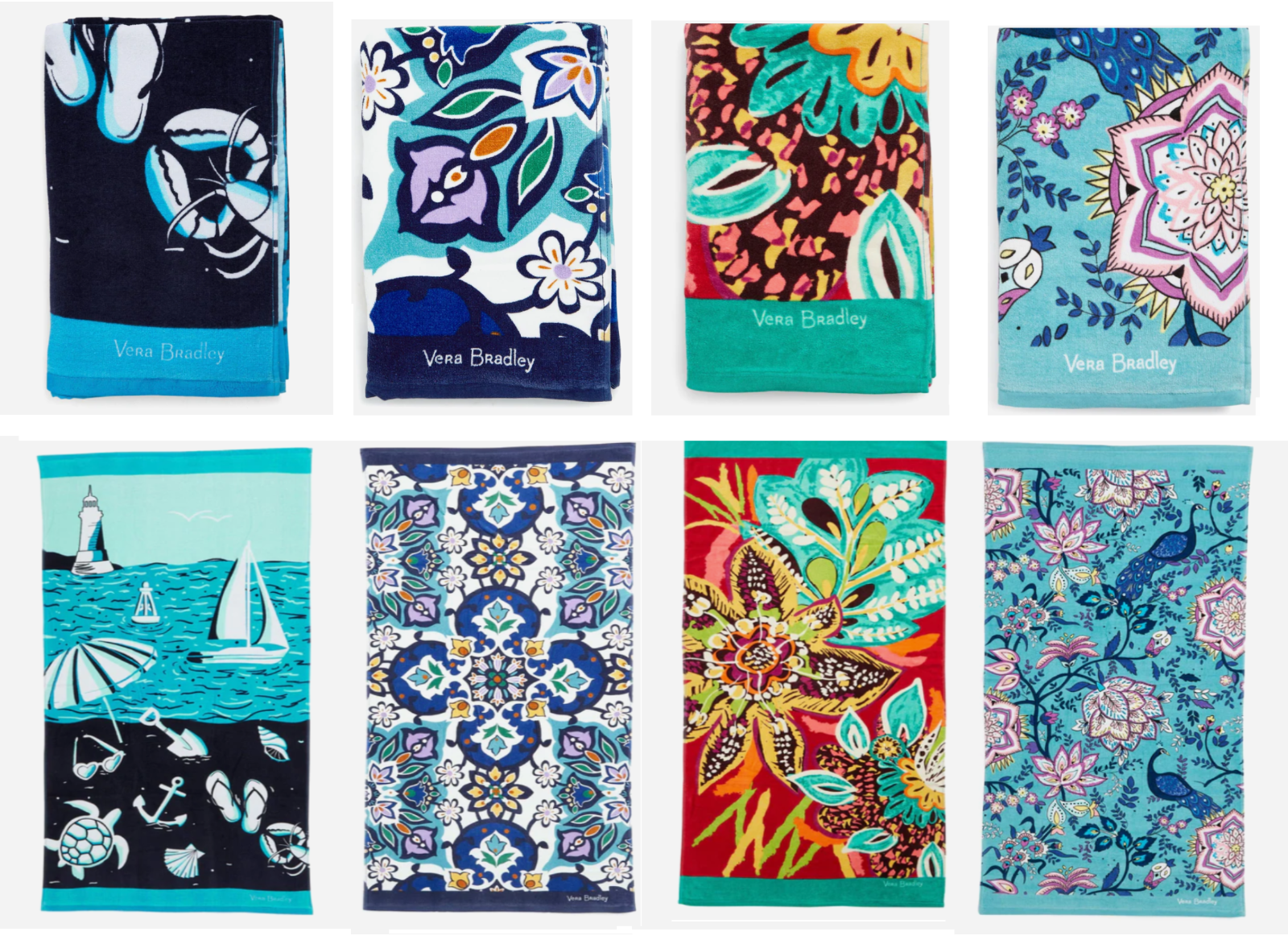 ヴェラ　ブラッドリー Flower Shower ビーチタオル Beach Towel - Cotton | Vera Bradley