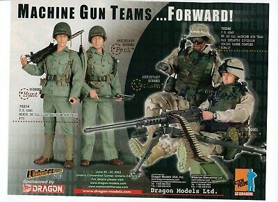 Dragon Machine Gun Teams Military Action Figures - Vintage 2003 Toys Print Ad