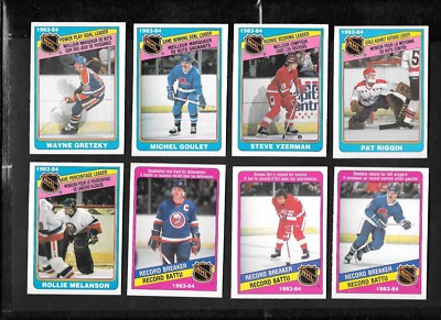 1984-85 OPC O PEE CHEE NHL HOCKEY CARD 265-396 & CONTEST INSERT WRAPPER SEE LIST