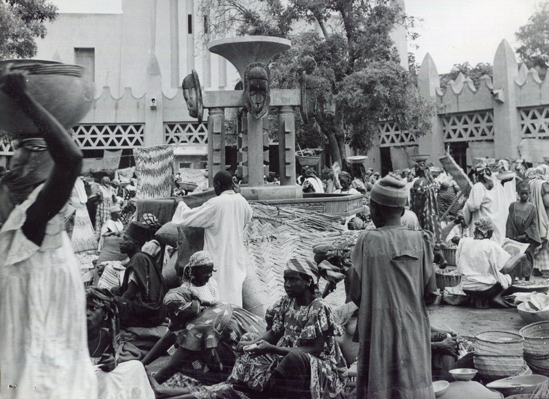 Photo Vintage. Afrique . RÃ©Publique Du Soudan . MarchÃ© De Bamako . AnnÃ©Es 1950
