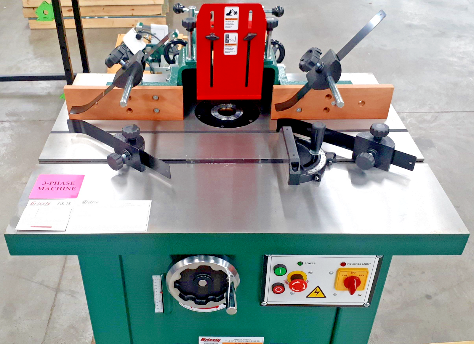 Grizzly 3-Phase 7-1/2 HP Spindle Shaper Grizzly 3-Phase 7-1/2 HP Spindle Shaper