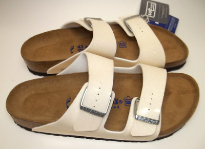 ARIZONA 43 Nar L12/M10 Glossy WHITE Magic Galaxy Glitter BLACK Soles Birkenstock