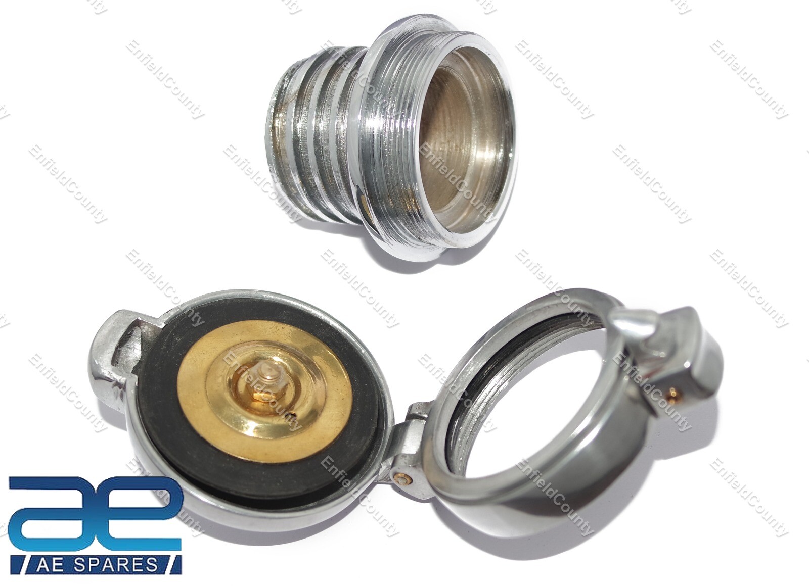 2" Monza Alloy Flip Up Fuel Tank Cap & Alloy Neck For Norton BSA Triumph 