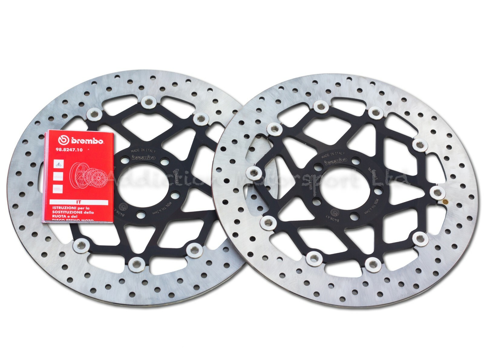 2x Brembo Serie ORO 320mm Front Brake Discs Kawasaki ZX7R