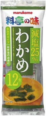 Sopa de miso Marukome Instant Wakame Seaweed Low sal 12 paquetes de Japón