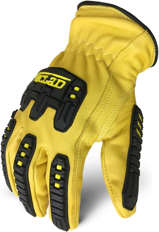 Mens Work Glove 360 CUT LEATHER IMPACT, Yelloe, Large US