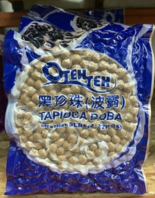 OtehTeh Black Taiwanese Tapioca Pearl Boba Bubble 5 lbs